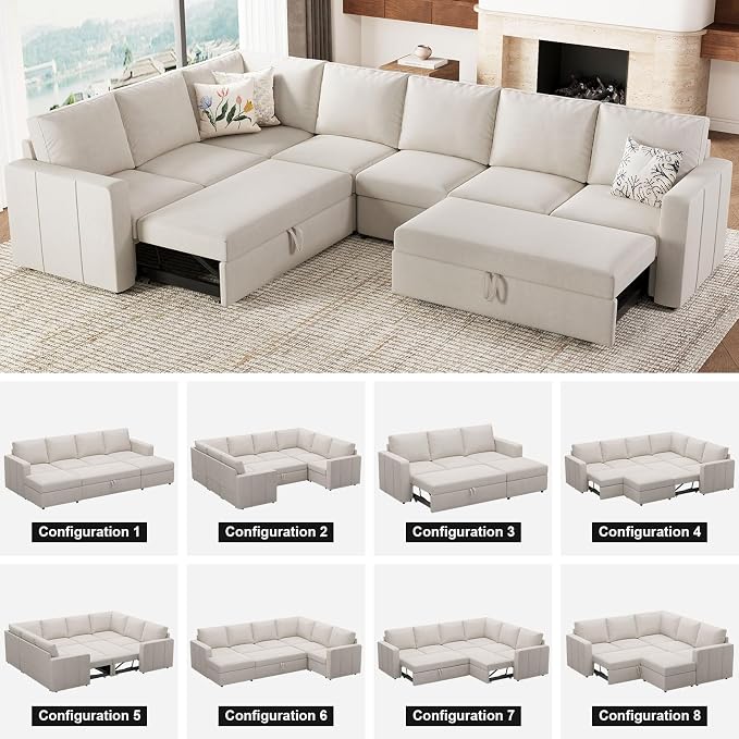 Belffin Modular Sectional Sleeper Sofa - Image 7