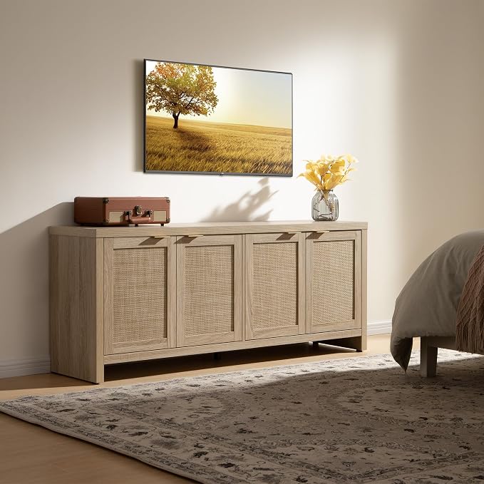 SICOTAS TV Stand for Living Room Boho Entertainment Center for Bedroom - Image 7