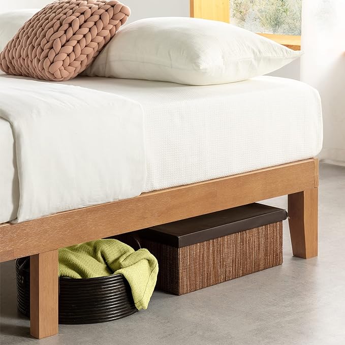 Mellow Naturalista Classic 12-Inch Solid Wood Platform Bed | Wooden Slats - Image 5