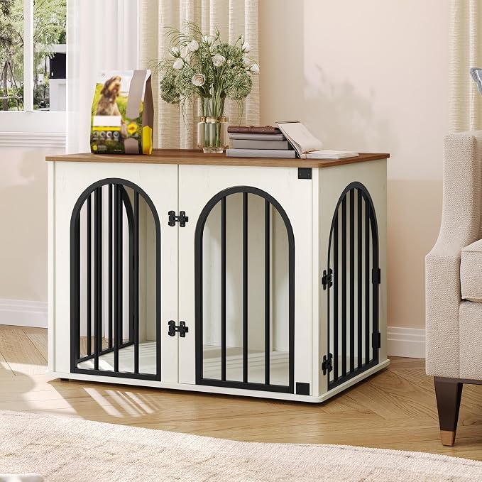 Hzuaneri 26.8'' Wooden Dog Crate Furniture, Indoor Dog Kennel Dogs Cage - Image 8