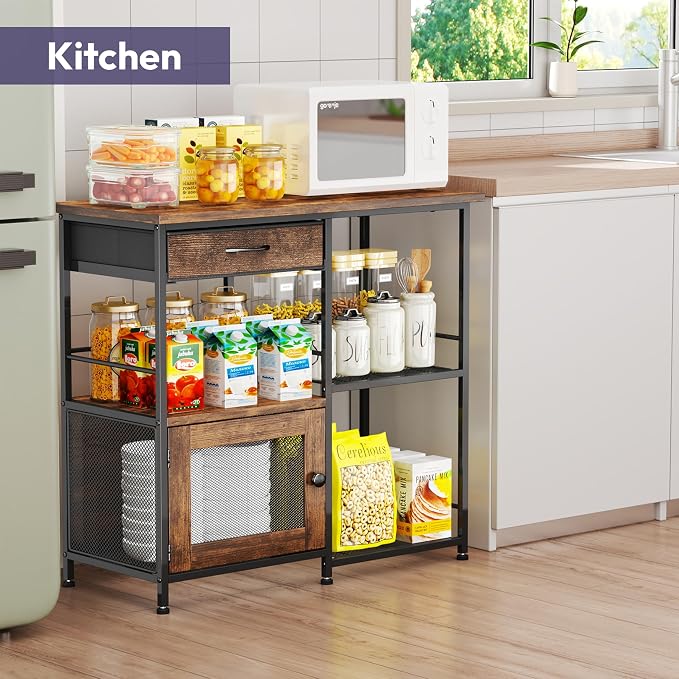 SWTYMIKI 33.31''x14.25'' Coffee Bar Cabinet - Image 5
