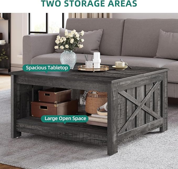 YITAHOME Coffee Tables Farmhouse Coffee Table - Image 3