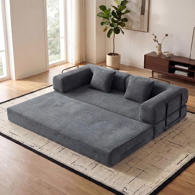 ZEIINPA Comfy Convertible Folding Mattress Couch, Floor Sofa Bed by ZEIINPA