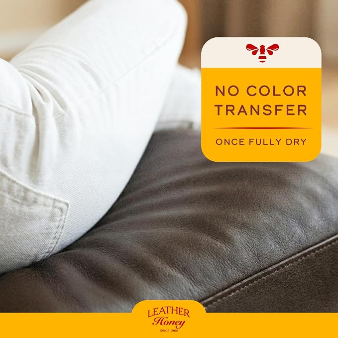 Leather Honey Brown Recoloring Balm: Color Restorer and Scratch/Scuff Remover - Image 6