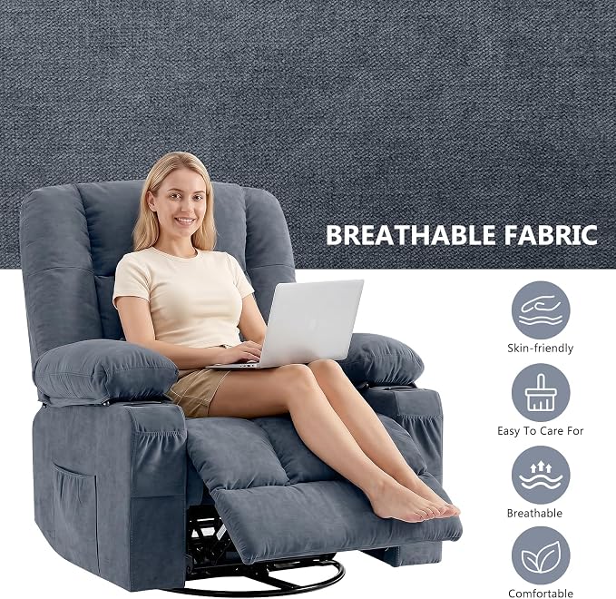 Swivel Rocker Recliner Chair - Image 6