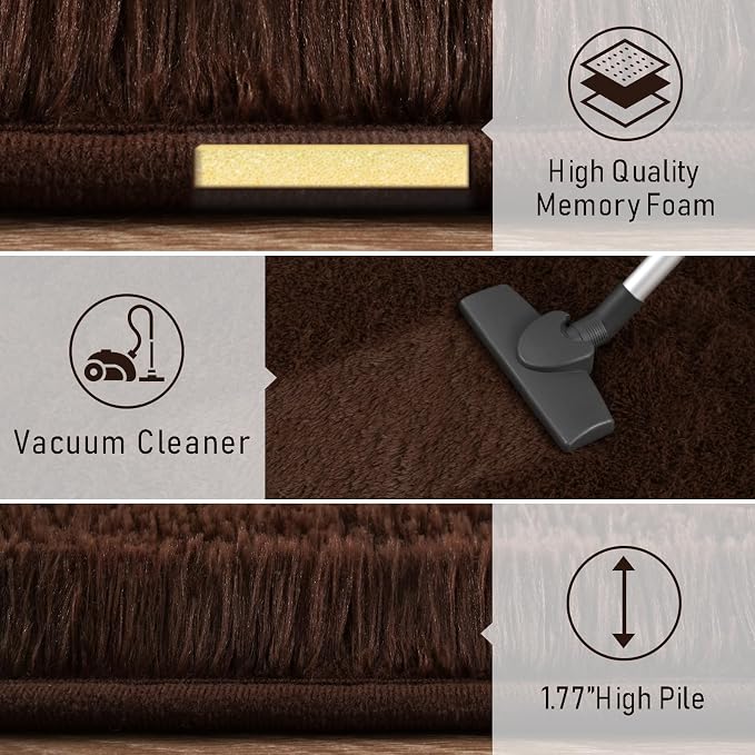 LOCHAS Ultra Soft Indoor Modern Area Rugs 2x8, Fluffy Living Room Carpets - Image 5