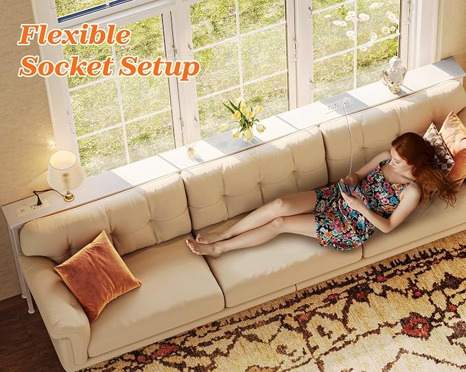 SUPERJARE 102.3 Inch Sofa Table - Image 6