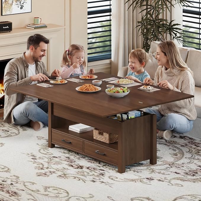 Garvee 40" Coffee Table Lift Top, Converts to Dining Table - Image 2