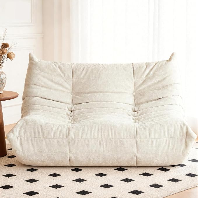 Bean Bag Chair, 2 Seater Lazy Bean Bag Sofa Memory Foam Couch, Giant Bean Bag - Image 6