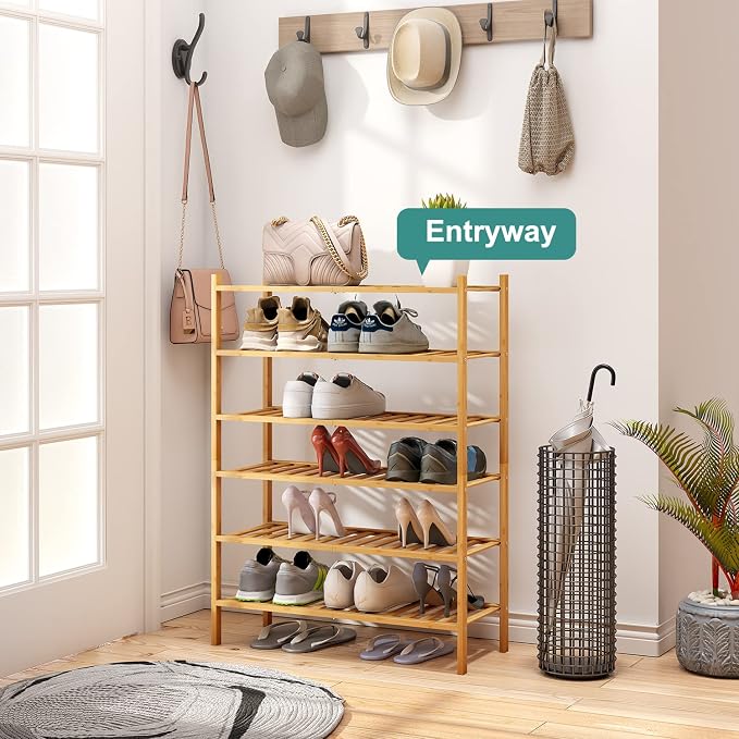 viewcare 6-Tier Bamboo Shoe Rack - Image 4