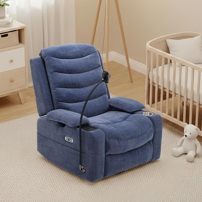 Olela Power Glider Recliner Nursery Chair, Swivel Rocking Chair - Image 2
