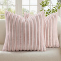 decorUhome Summer Cozy Faux Fur Throw Pillow Covers 26x26 Set of 2 Decorative by decorUhome