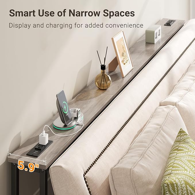 ELYKEN 5.9" Narrow Console Sofa Table - Image 5