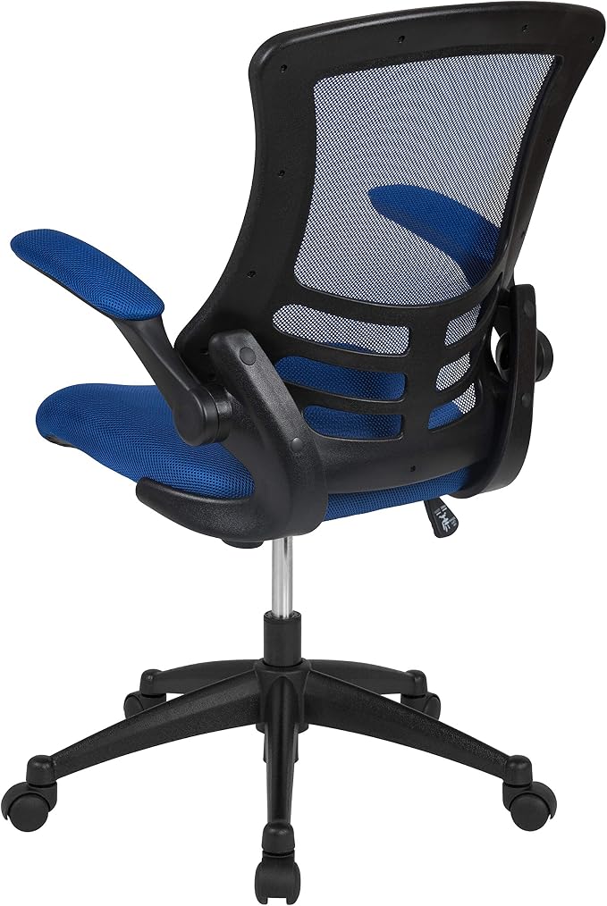 Flash Furniture Kelista Mid-Back Blue Mesh Swivel Ergonomic Task Office Chair - Image 9