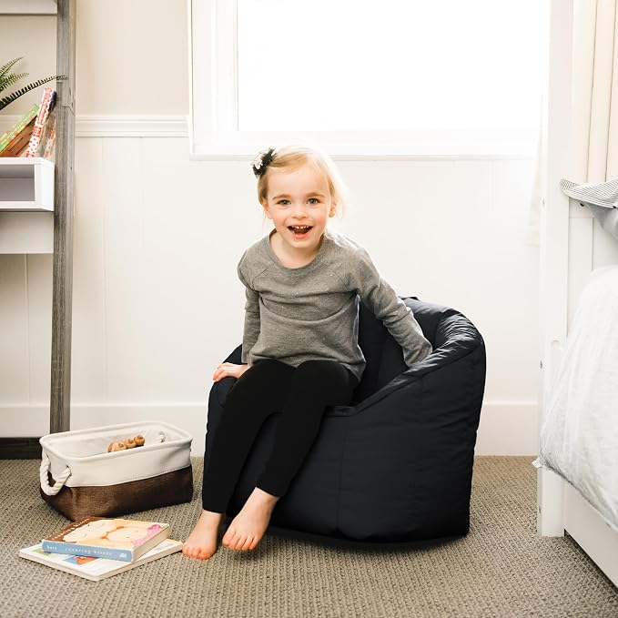 Big Joe Milano Kid's Smartmax Black Beanbag Chair - Image 2