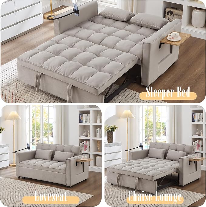 70” 3-in-1 Convertible Sofa Bed Couch - Image 8