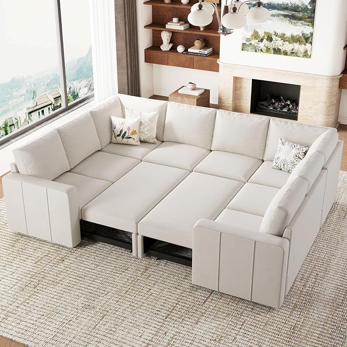 Belffin Modular Sectional Sleeper Sofa Bed - Image 3