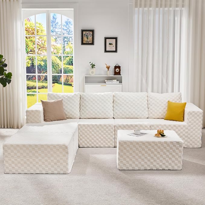 Hobestluk Modular Sectional Sofa Memory Foam Couch Sofa Bed Loveseat - Image 8