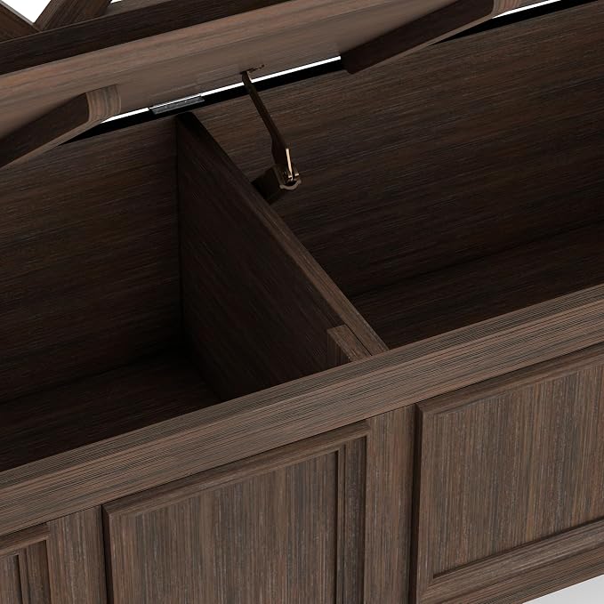SIMPLIHOME Amherst Entryway Storage Bench - Image 9