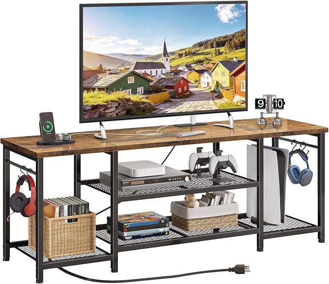 YGEOMER TV Stand for Up to 65 Inch TVs, Entertainment Center by YGEOMER