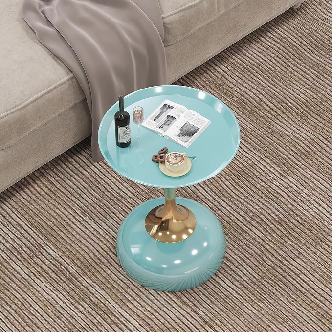 2-Pack Light Green Sleek Hourglass Side Table - Image 3
