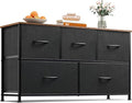 WLIVE Dresser for Bedroom with 5 Drawers, Wide Chest of Drawers, Fabric Dresser by WLIVE