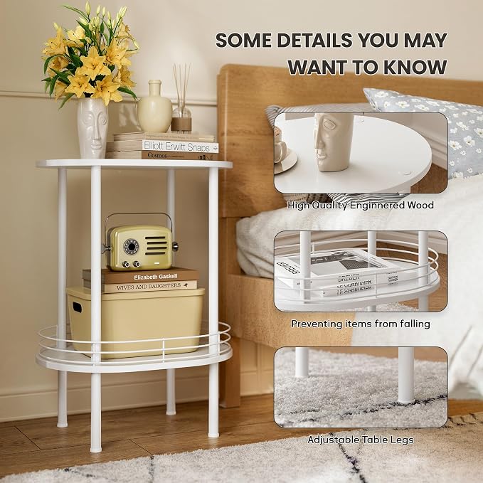 Small Modern Oval Side Table - Image 4