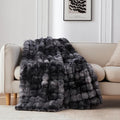COOVA Faux Fur Throw Blanket for Couch, Cozy Soft and Fuzzy Plush Rabbit Fur by COOVA