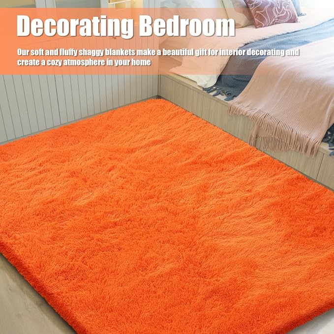6x9 Fluffy Area Rug for Living Room, Shag Area Rugs for Bedroom - Image 7