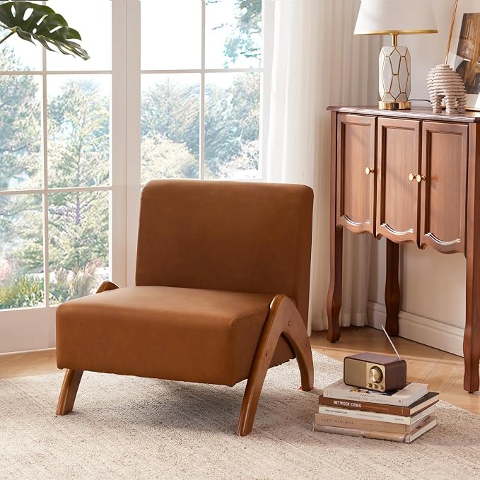 Oversized Accent Chair, upholstered armless mid Century Modern Living Room Chair - Image 6