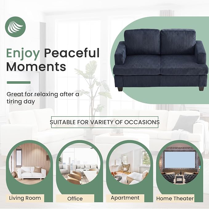 YOUDENOVA Sofa, 63” Comfy Loveseat Sofa - Image 5