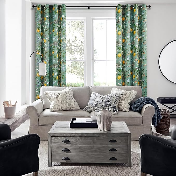 Extra Long 120 Inches Curtains for Large Window Luxury Sage Green Floor To - Image 6