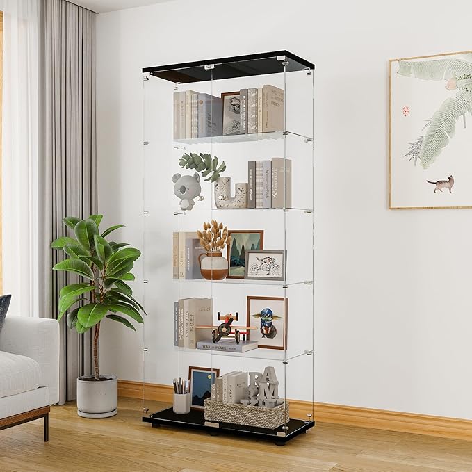 LFT HUIMEI2Y Glass Display Cabinet 5-Shelf by LFTHUIMEI2Y