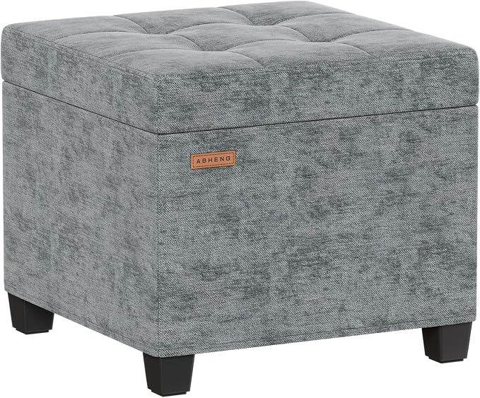 ABHENG Chenille Cover Steel Frame Ottoman by Liveinacomfortablehome