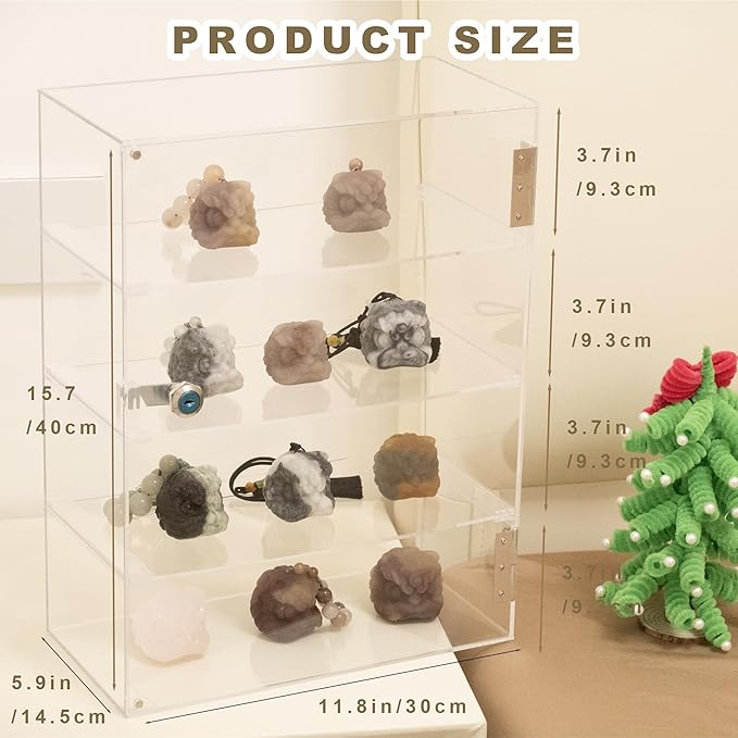 4 Shelf Clear Acrylic Display Case - Image 2