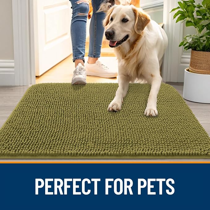 OLANLY Dog Door Mat for Muddy Paws 44x24, Absorbs Moisture and Dirt, Absorbent - Image 6