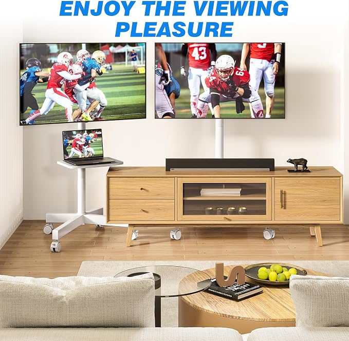 Rfiver Mobile TV Stand for 23-65 Inch LCD LED Flat/Curved Panel Screen TVs up - Image 8