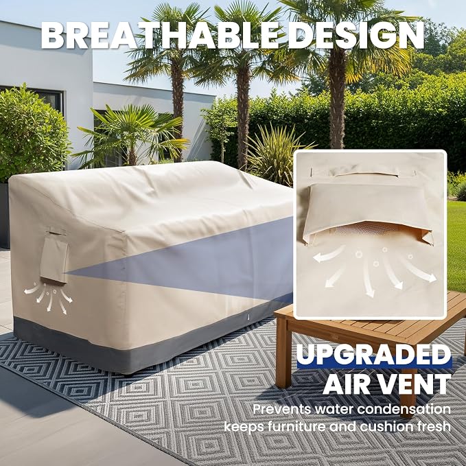 Extra Heavy Duty Outdoor Couch Cover Waterproof, Extra Large 3-Seater Patio - Image 6