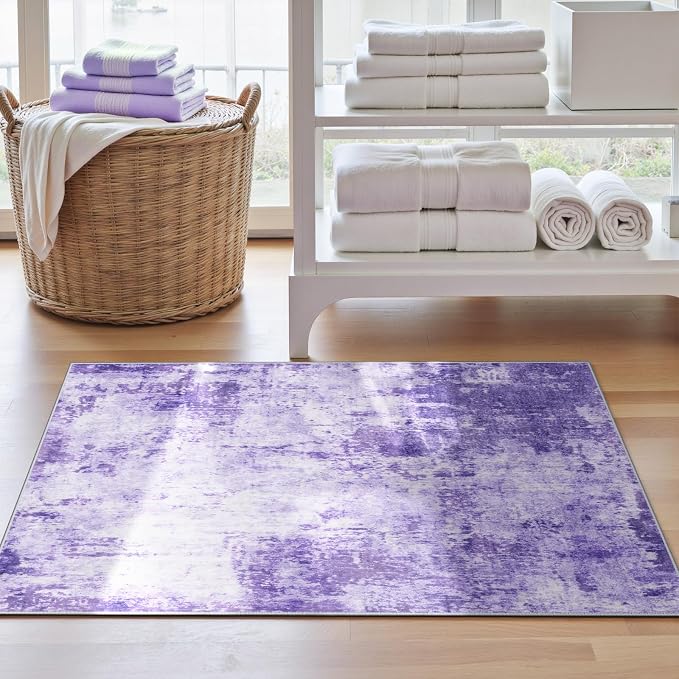 Washable Area Rugs 2'x3' Non-Slip Modern Abstract Soft - Image 3