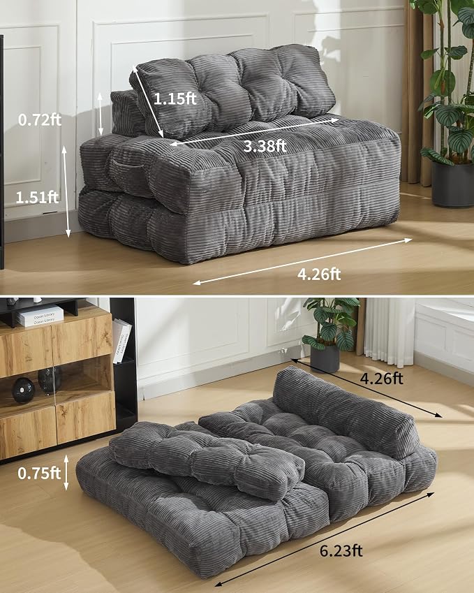 Folding Sofa Bed, Convertible Folding Out Sofa Bed - Image 2