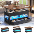 Itaar 40" Lift Top Coffee Table, 4 in 1 White Coffee Tables by Itaar