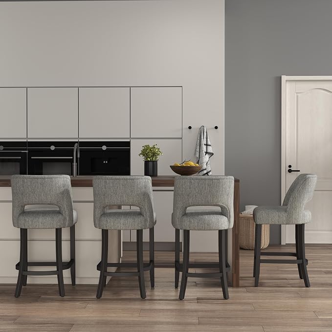 VKNOW Bar Stools Set of 4, Modern Counter Stools - Image 3