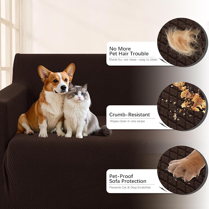 Arfntevss Stretch Sectional Couch Covers L Shaped Corner Sectional Sofa Cover - Image 3