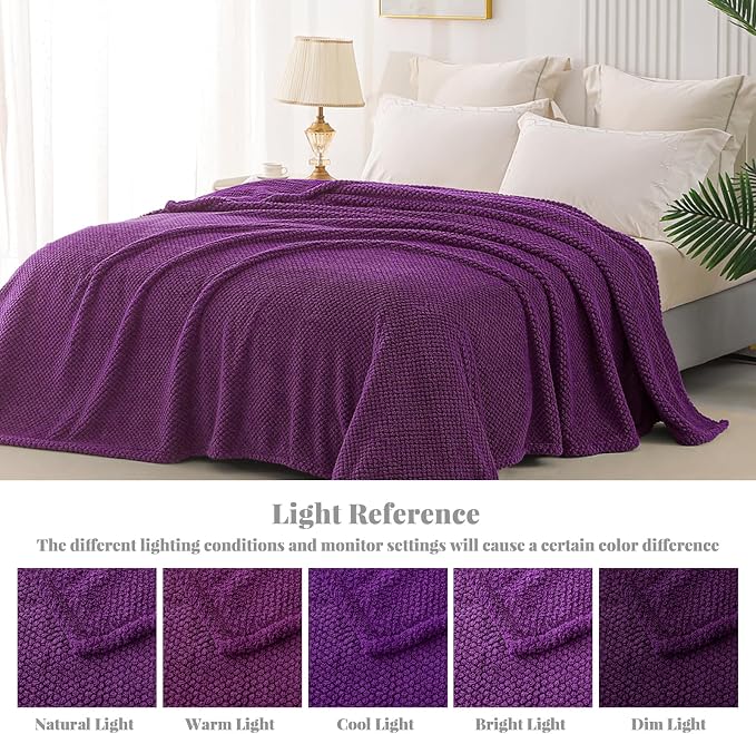 Whale Flotilla Queen Size Fuzzy Fleece Blanket - Image 9