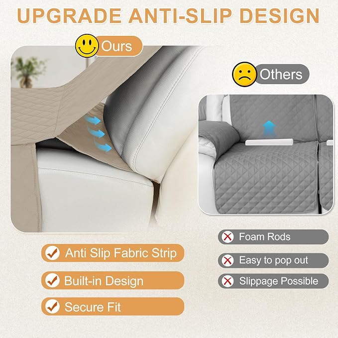 HDCAXKJ Reclining Sectional Couch Covers L Shape Recliner Sofa Middle Console - Image 3