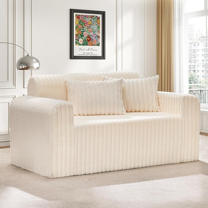 Hobestluk Couch Sofa 2-Seater Foam Sofa Loveseat - Image 3