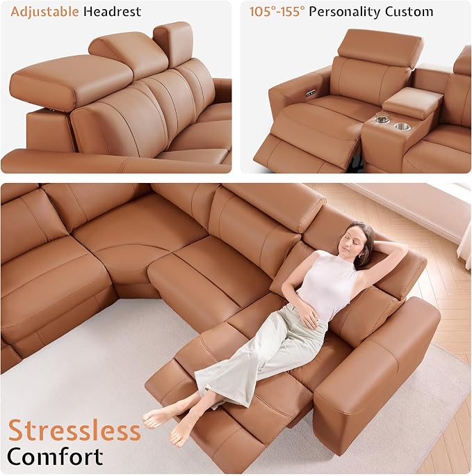 AMERLIFE Power Recliner Sectional Sofa - Image 3