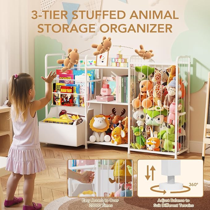 BBLIKE 3in1 Stuffed Animal Storage Organizer - Image 3
