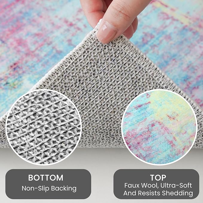 IOHOUZE Abstract Runner Rug 3x10 Ft Washable Runners - Image 4