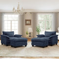 Oversized Accent Chair with Ottoman Set of 2, Upholstered Armchair with Extra by choairy